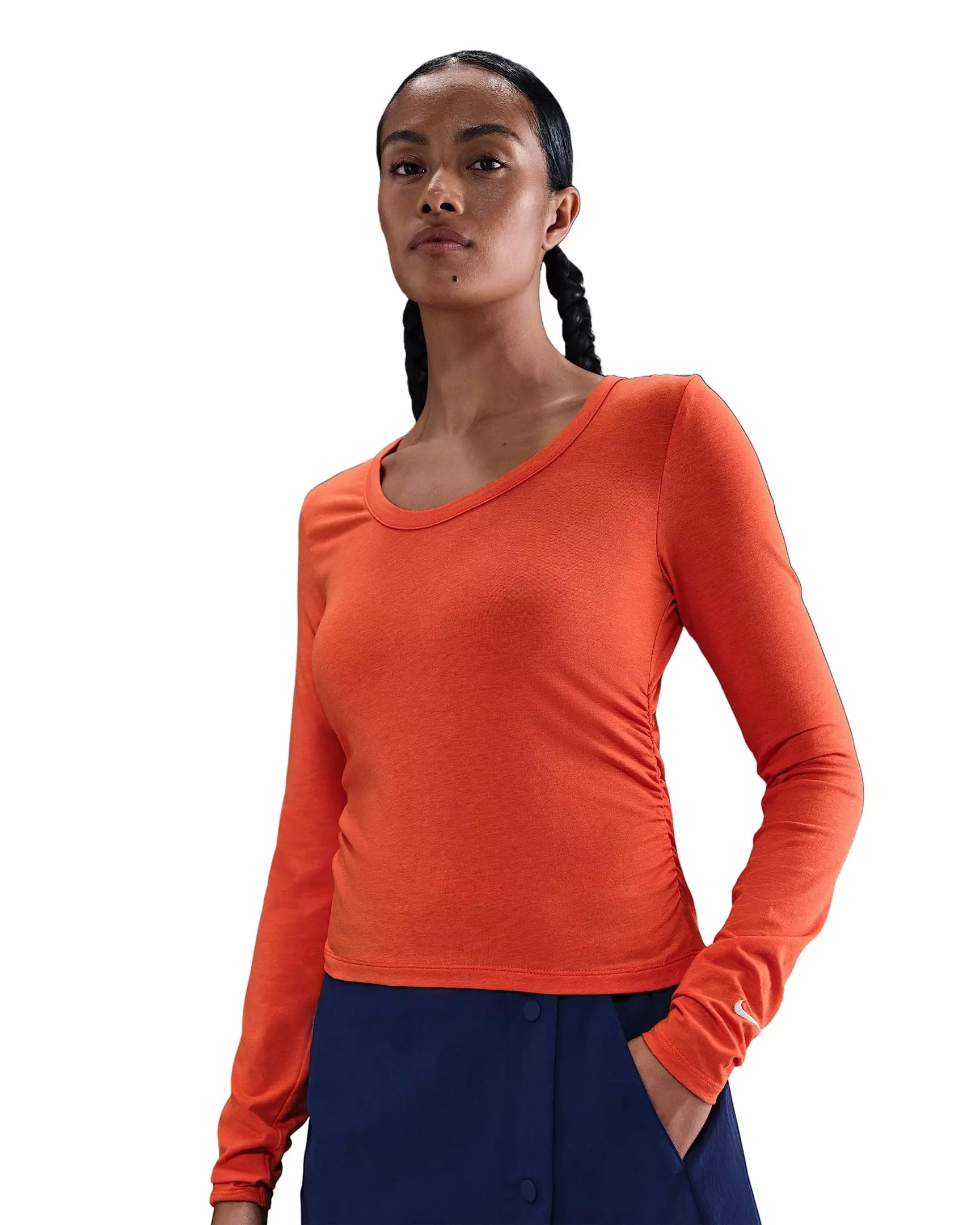 送料込み 追跡あり Nike Sportswear Chill Knit 長袖 Nike Women's Sportswear Chill Knit Long-Sleeve Top -Red